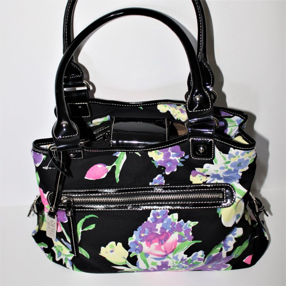 Chaps Multi-color Floral Print Fabric Shoulder Bag - Picture 2 of 8
